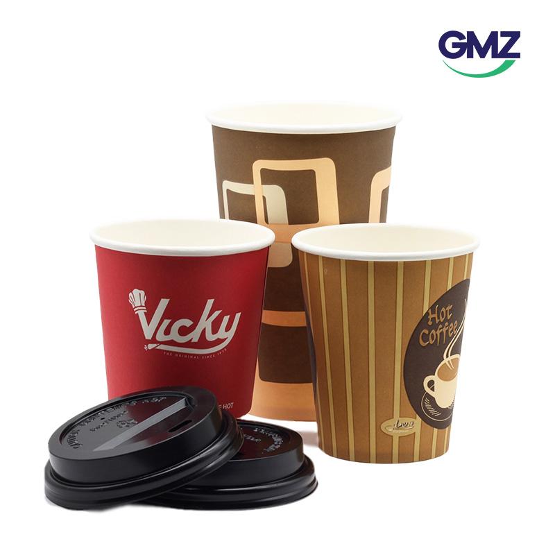 Custom Printed 10 oz Compostable Paper Coffee Cups