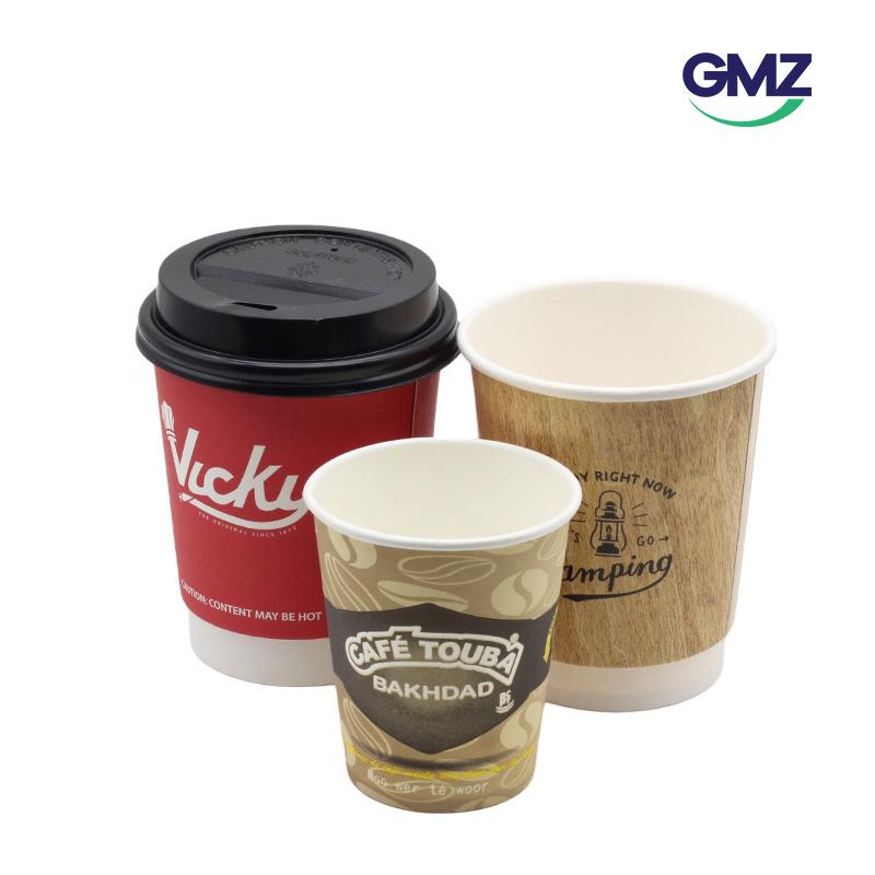 Custom Printed 10 oz Compostable Paper Coffee Cups