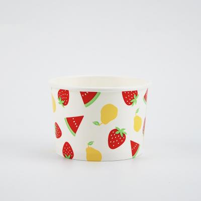 Round Craft Paper Salads Bowl With Lid