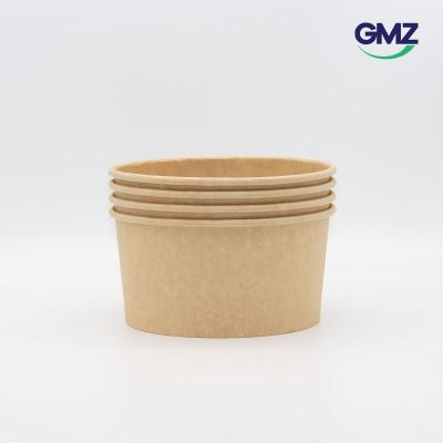 Round Craft Paper Salads Bowl With Lid