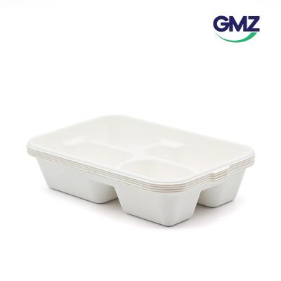 Sugarcane bagasse compartment lunch tray