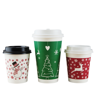 16oz custom patterns paper cold drink cup